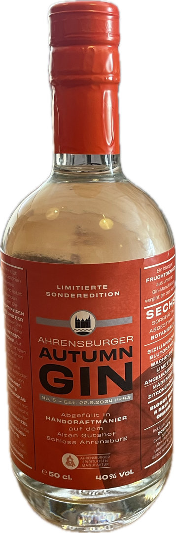 Flasche Ahrensburger Autum Gin